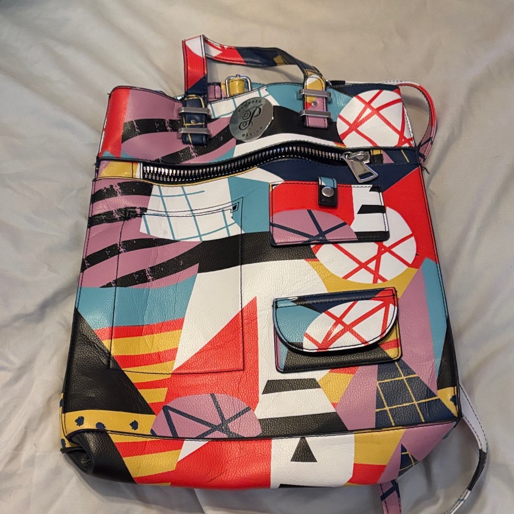 Plunder Multicolor Geometric Tote Bag